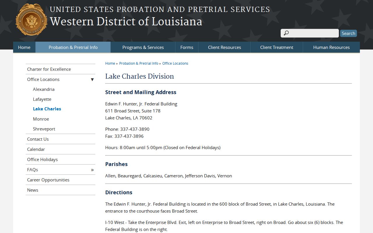 Fenton court docket Western District of Louisiana Lake Charles Division